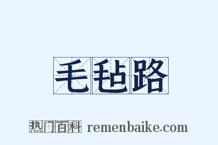 毛毡路是什么意思的图片